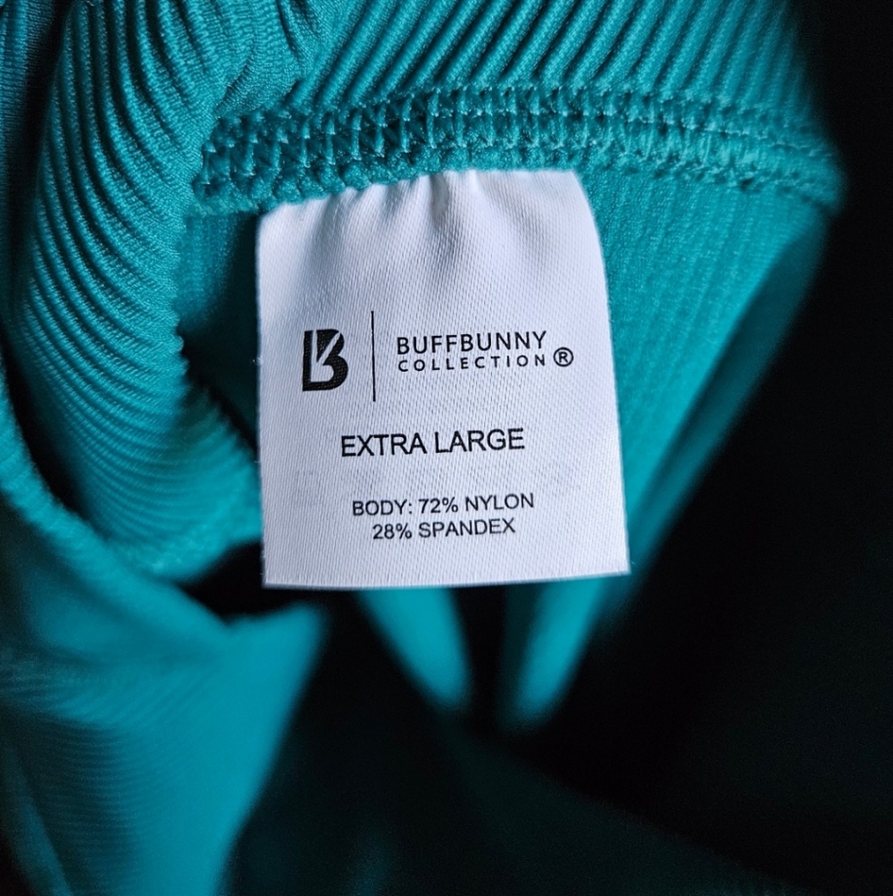 💕BuffBunny Material Girl Teal Leggings - Picture 2 of 6